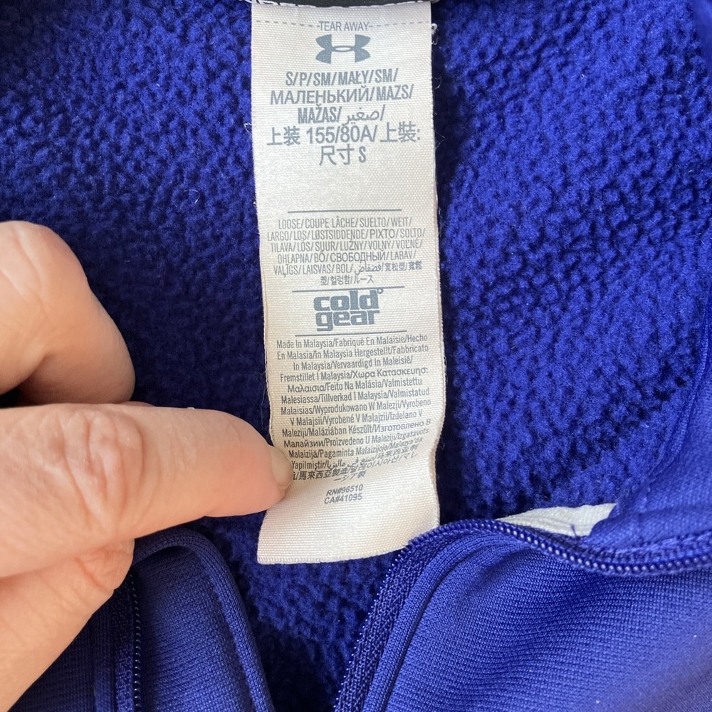 Under Armour ColdGear Storm‎ 1 Pullover Mens Small Purple 1/4 Zip Running - Picture 4 of 6